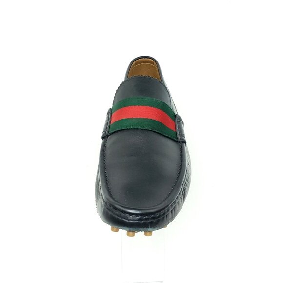 Gucci Web Driver Loafer Black Leather Green Red Stripe Slip On Mens US 10 - Picture 11 of 11